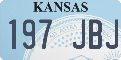 KS license plate 197JBJ