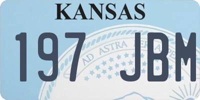 KS license plate 197JBM