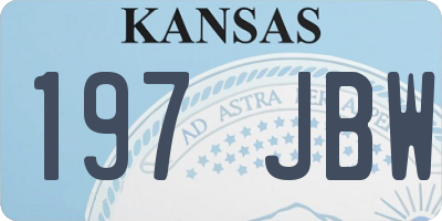 KS license plate 197JBW