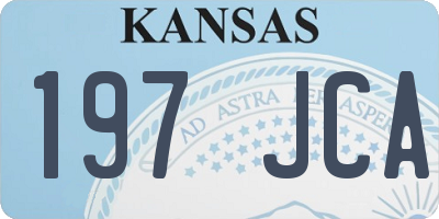KS license plate 197JCA
