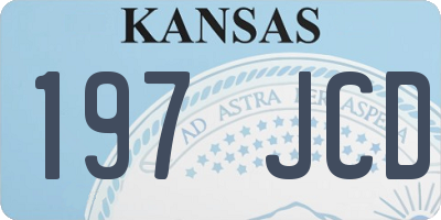 KS license plate 197JCD