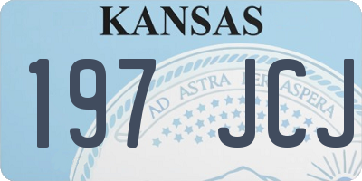 KS license plate 197JCJ