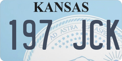 KS license plate 197JCK