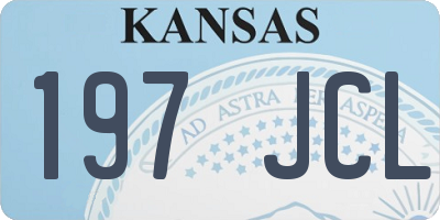 KS license plate 197JCL