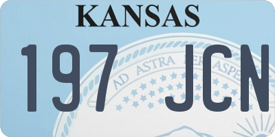 KS license plate 197JCN