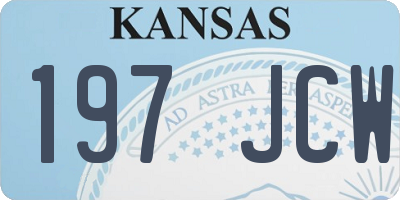 KS license plate 197JCW