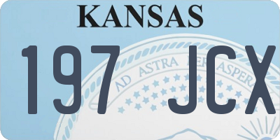 KS license plate 197JCX