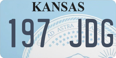 KS license plate 197JDG