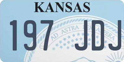 KS license plate 197JDJ