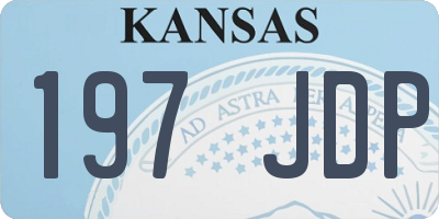 KS license plate 197JDP