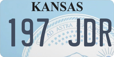 KS license plate 197JDR