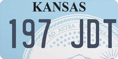 KS license plate 197JDT