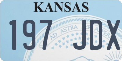 KS license plate 197JDX