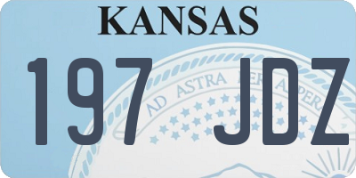 KS license plate 197JDZ