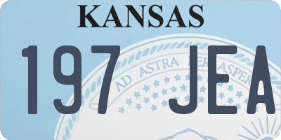 KS license plate 197JEA