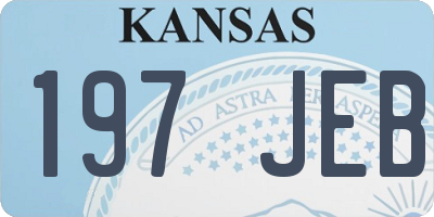 KS license plate 197JEB