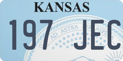 KS license plate 197JEC