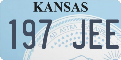 KS license plate 197JEE