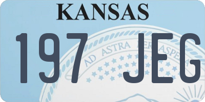 KS license plate 197JEG