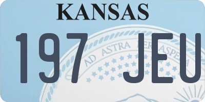 KS license plate 197JEU