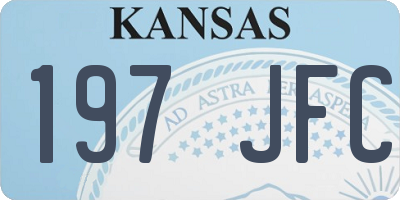 KS license plate 197JFC