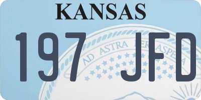 KS license plate 197JFD