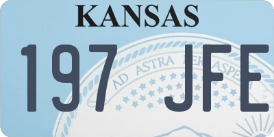 KS license plate 197JFE