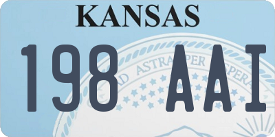 KS license plate 198AAI