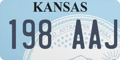 KS license plate 198AAJ