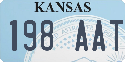 KS license plate 198AAT