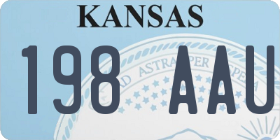 KS license plate 198AAU