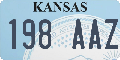 KS license plate 198AAZ