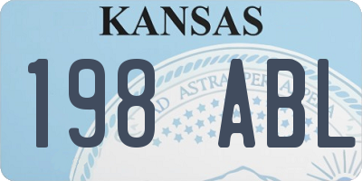 KS license plate 198ABL