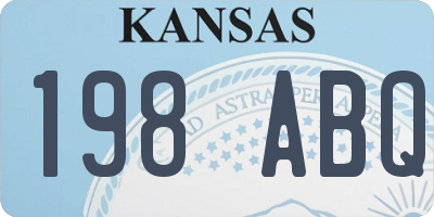 KS license plate 198ABQ