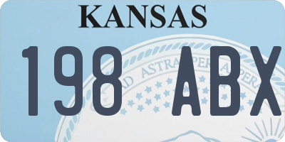 KS license plate 198ABX