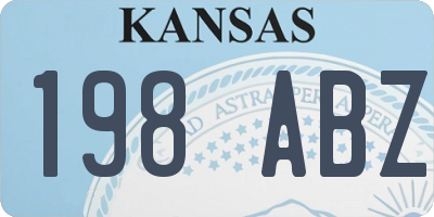 KS license plate 198ABZ