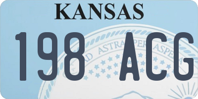 KS license plate 198ACG