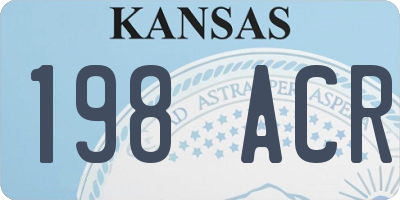 KS license plate 198ACR