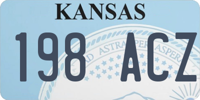 KS license plate 198ACZ