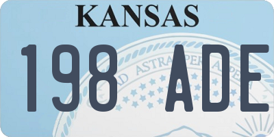 KS license plate 198ADE