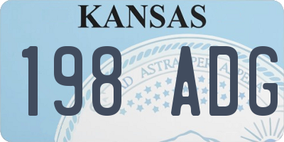 KS license plate 198ADG