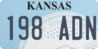 KS license plate 198ADN
