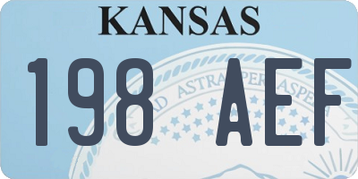 KS license plate 198AEF