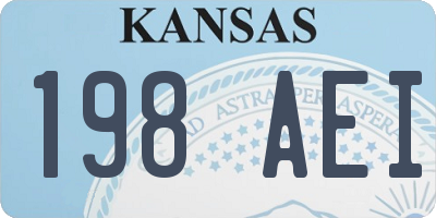 KS license plate 198AEI