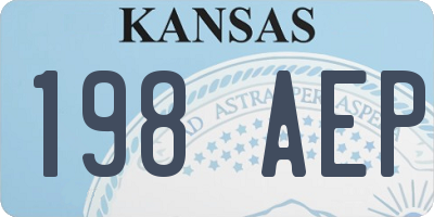 KS license plate 198AEP