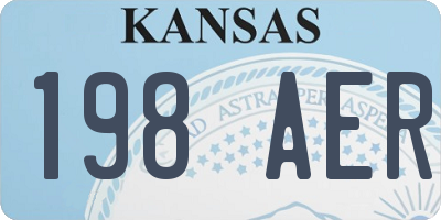 KS license plate 198AER