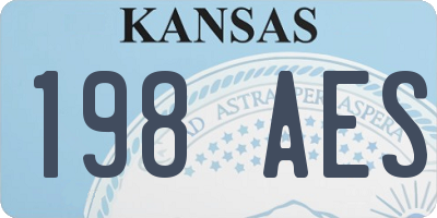 KS license plate 198AES