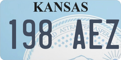 KS license plate 198AEZ