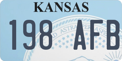 KS license plate 198AFB