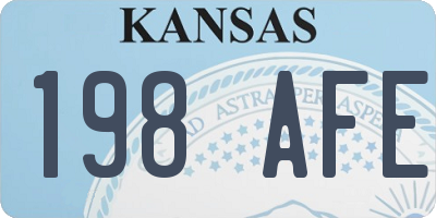 KS license plate 198AFE